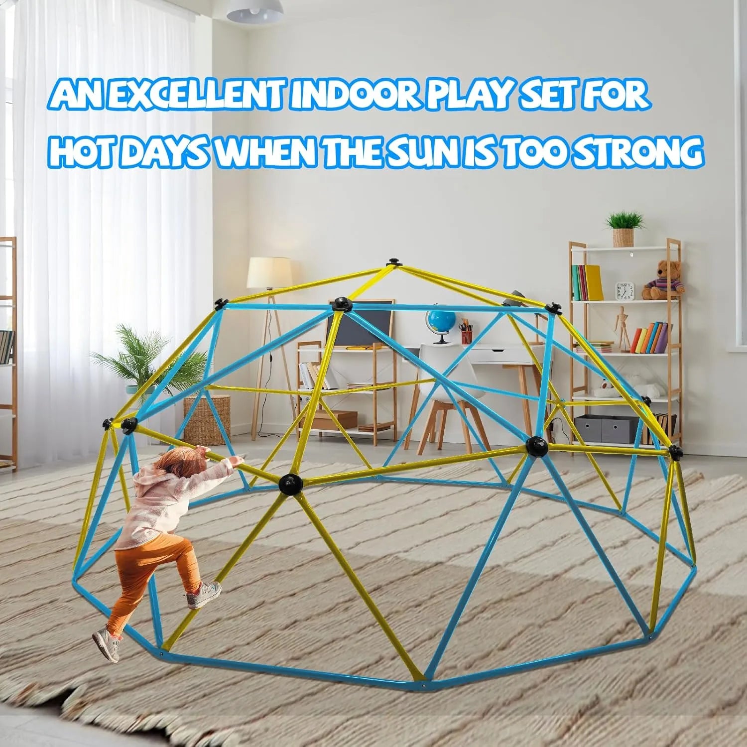 10FT Kids Climbing Dome with Swing