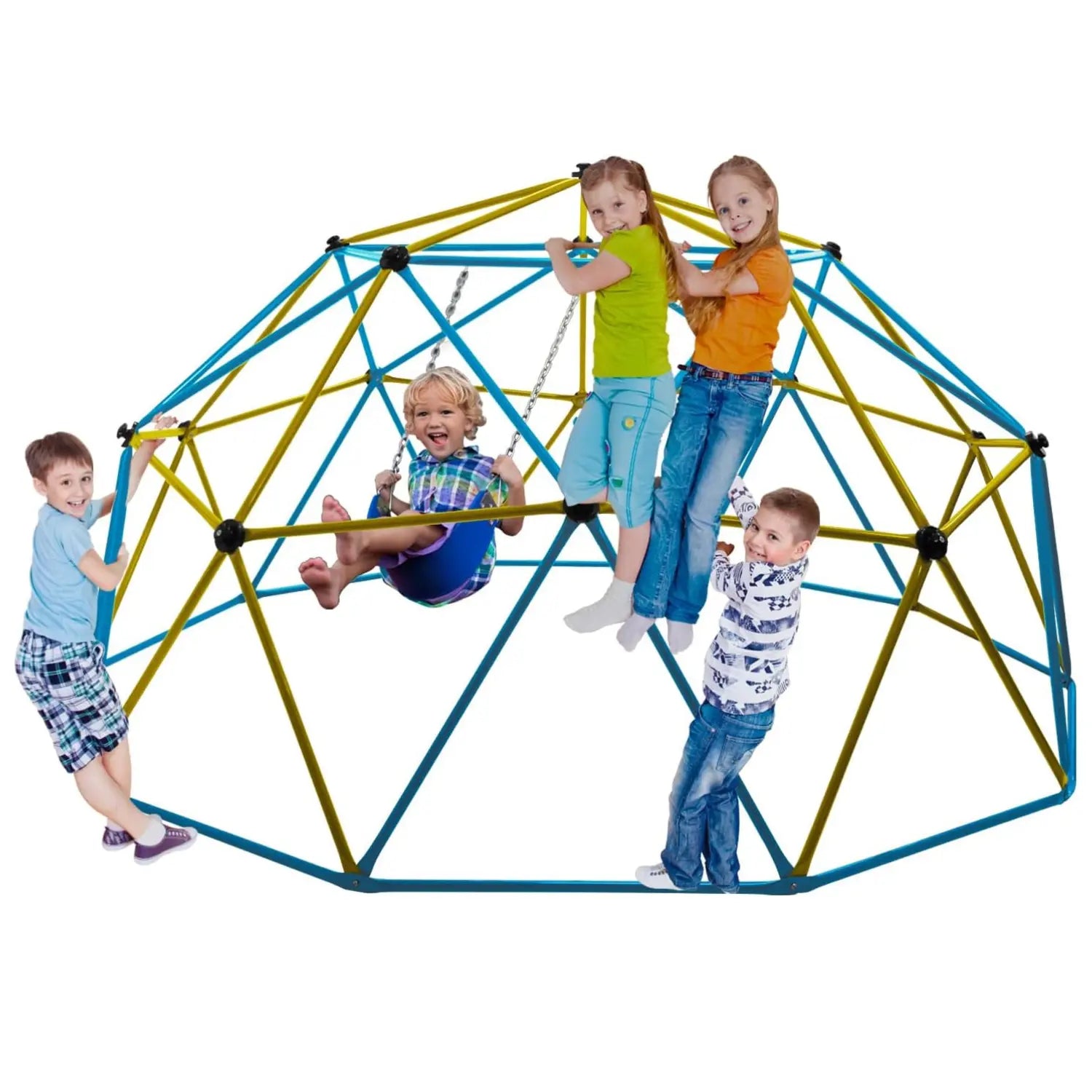 10FT Kids Climbing Dome with Swing